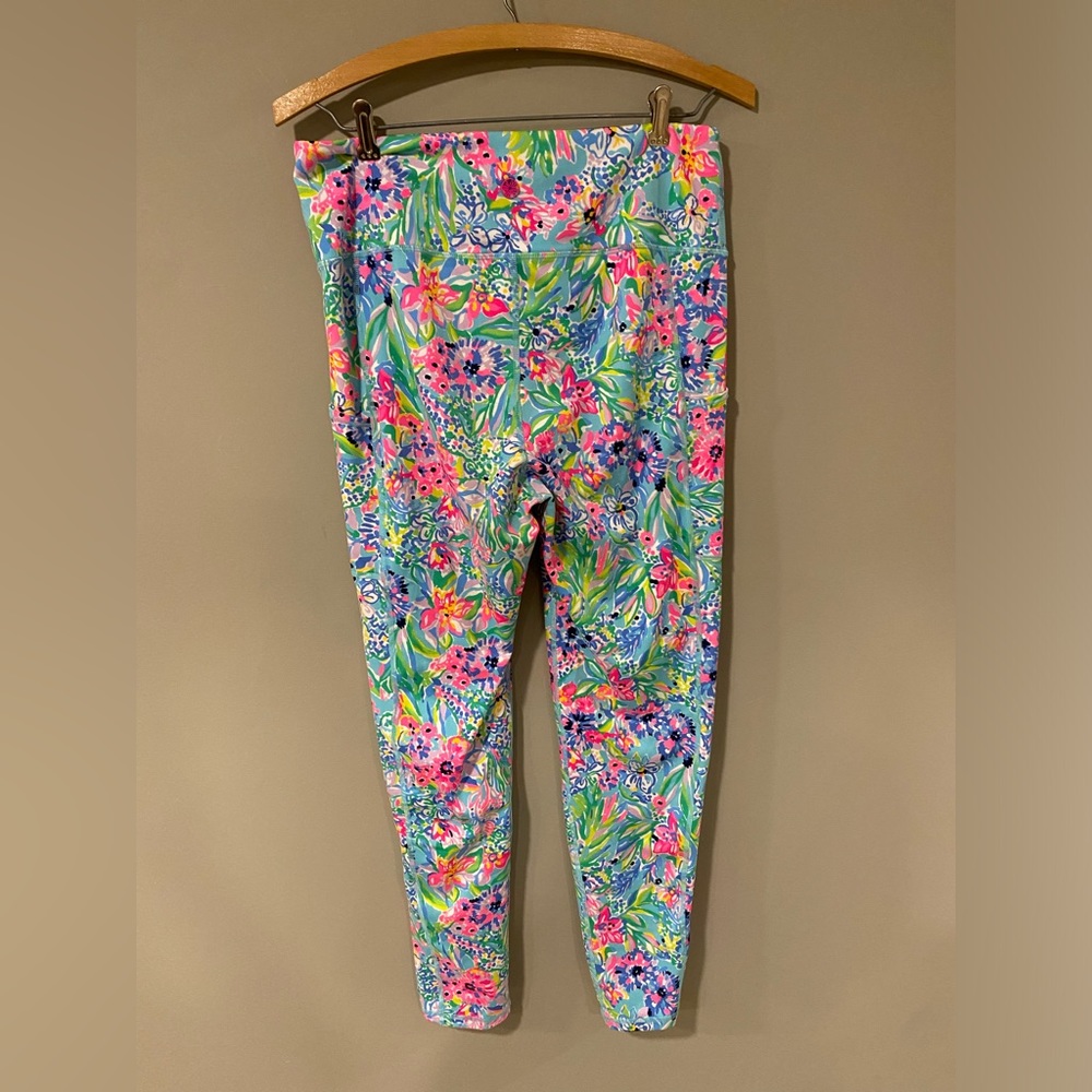 Lilly Pulitzer Multicolor Floral Leggings - Blue, Pink, Green - Picture 7 of 9